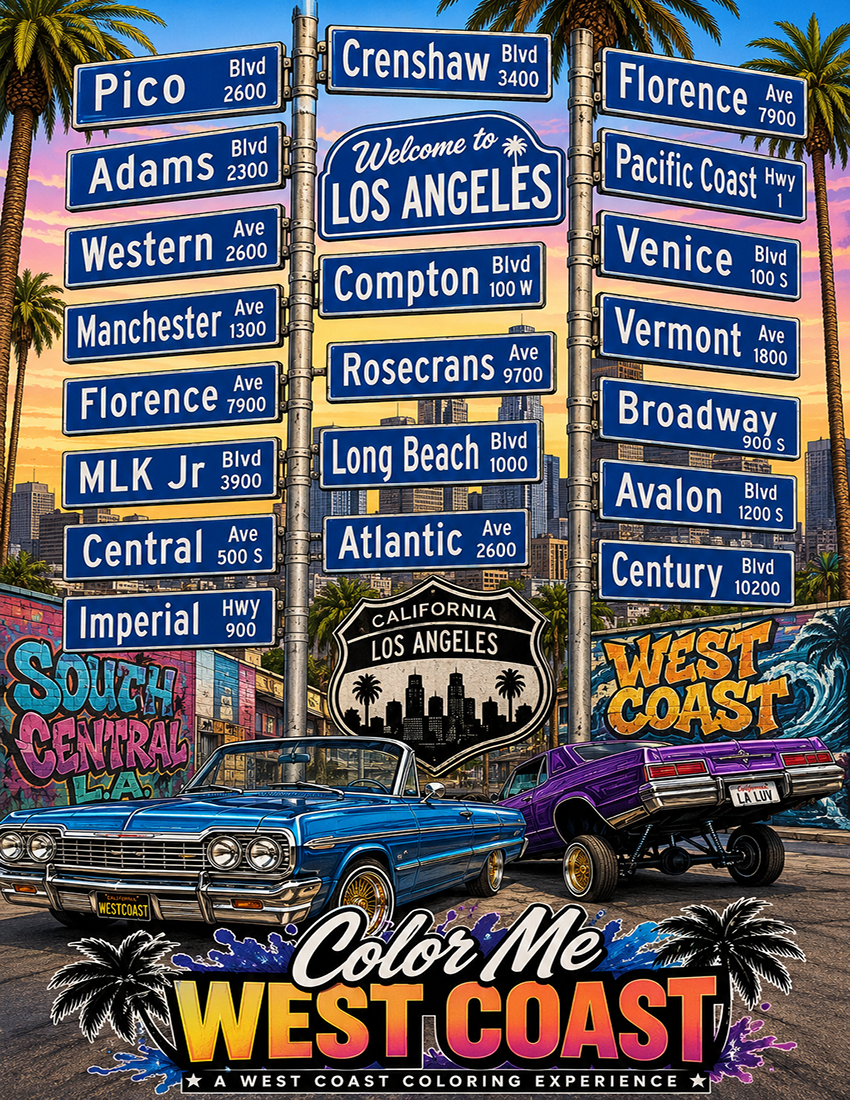 Color Me West Coast Adult Coloring Book #1