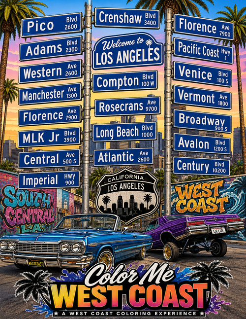 Color Me West Coast Adult Coloring Book #1